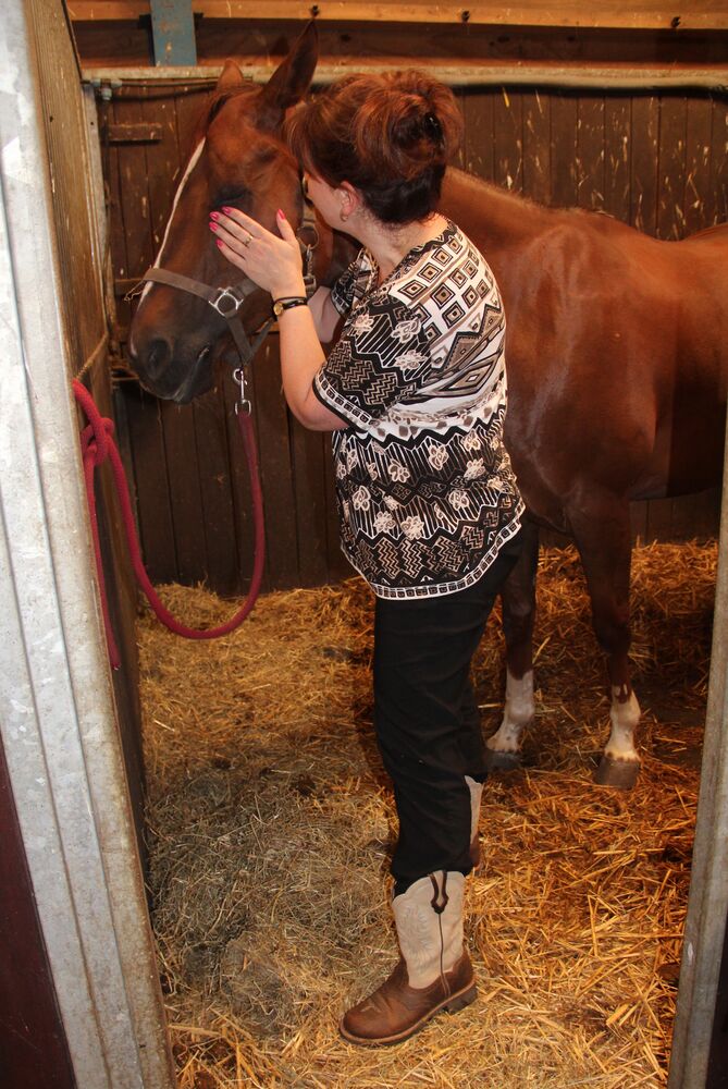 Moniek met een paard